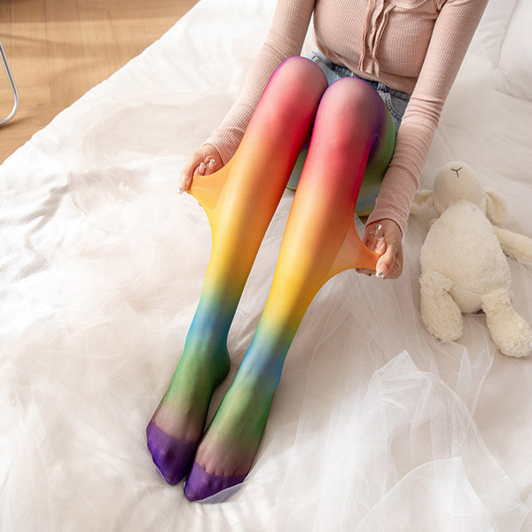 Rainbow Pantyhose /Stockings In Autumn