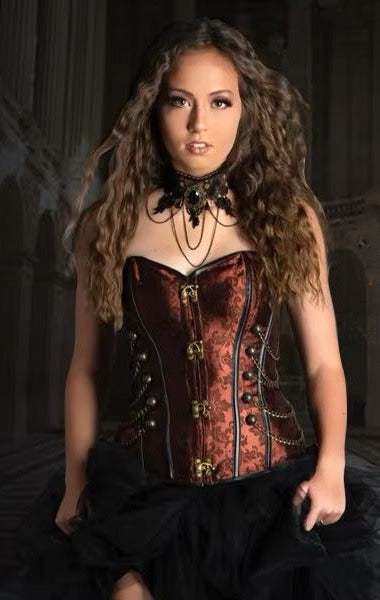 Steampunk Gothic Steel Boned Corset Top -Plus Size