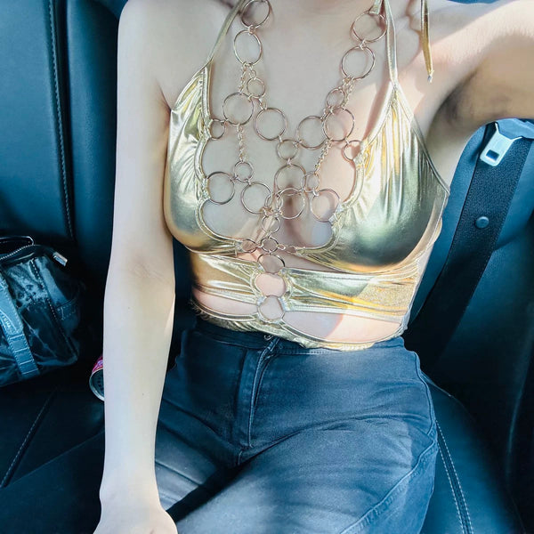 Sizzling Golden Bodysuit